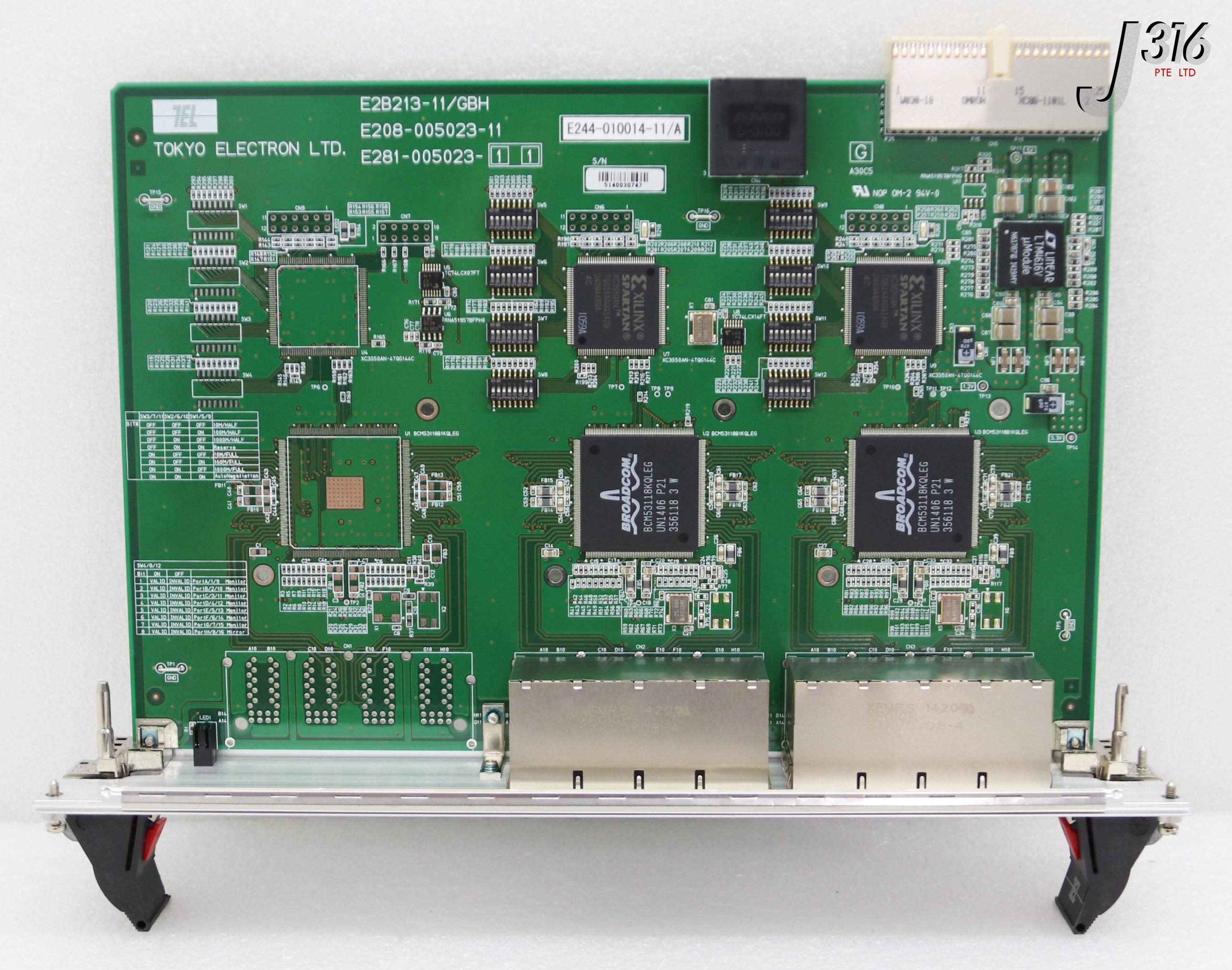 35805 TOKYO ELECTRON PCB, NETWORK CONTROLLER BOARD, E2B213-11/GBH